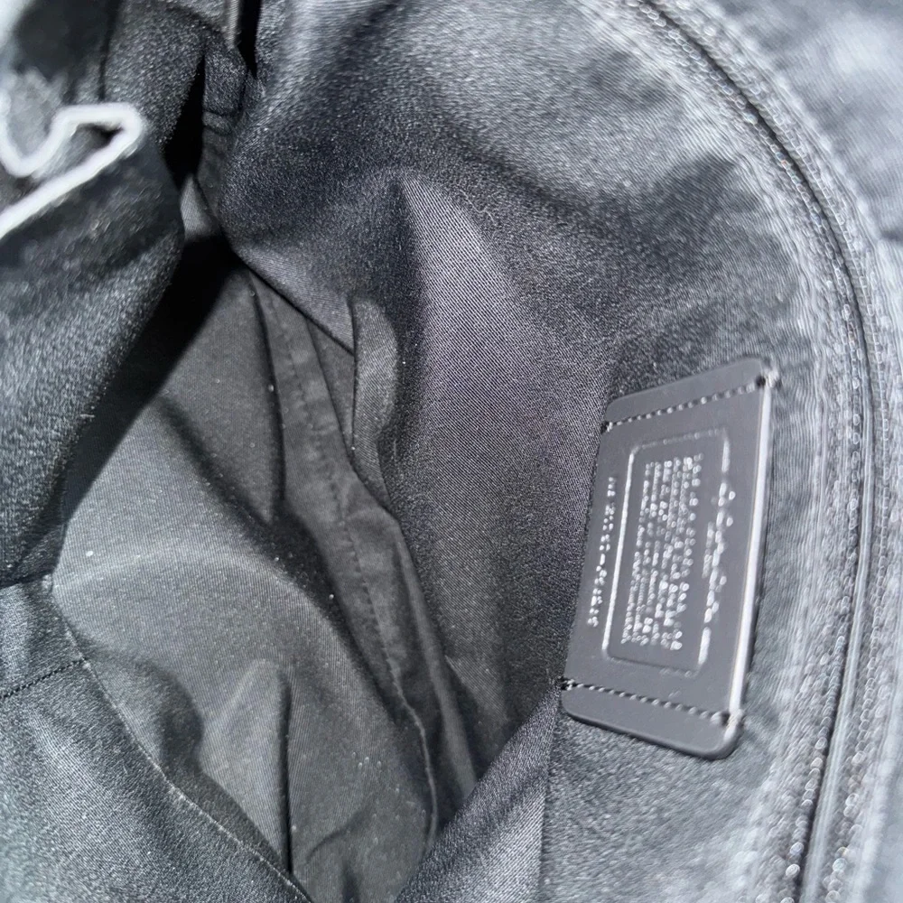 Coach Signature Black and Gray Messenger Bag